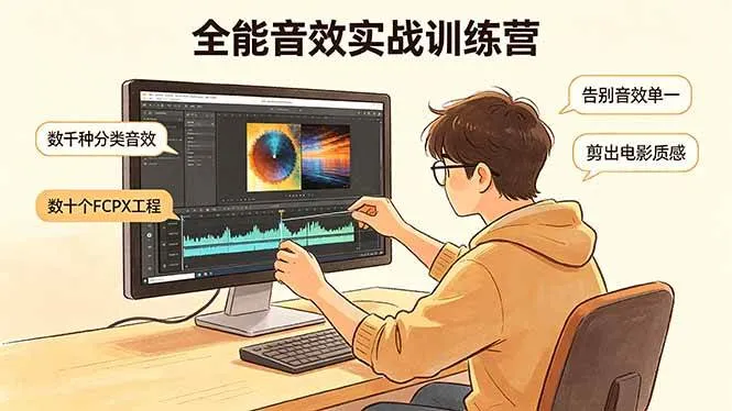 （18287期）全能音效实战训练营：数千种分类音效+数十个FCPX工程，告别音效单一，剪出电影质感mc69.cn - 副业项目分享,互联网学习资源,考公考研资料,虚拟资料与创业思路天璇笔记网