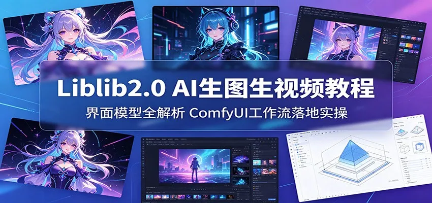 Liblib2.0 AI生图生视频教程：界面模型全解析，ComfyUI工作流落地实操mc69.cn - 副业项目分享,互联网学习资源,考公考研资料,虚拟资料与创业思路天璇笔记网