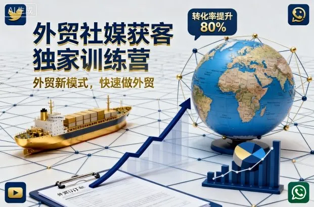 外贸社媒获客独家训练营，外贸新模式，快速做外贸（更新26年4月）mc69.cn - 副业项目分享,互联网学习资源,考公考研资料,虚拟资料与创业思路天璇笔记网