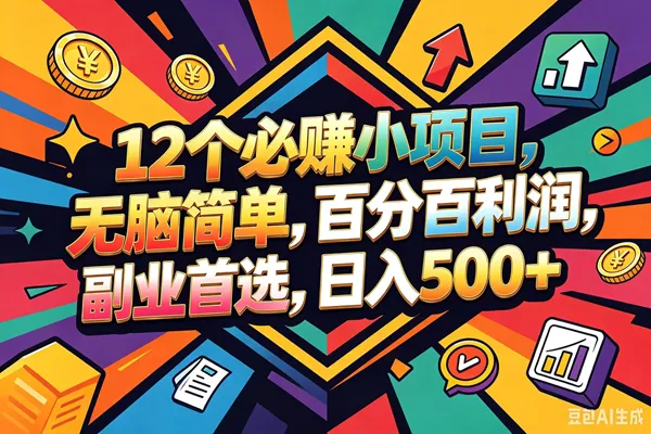 （18291期）12个必赚钱的小项目，百分百赚米，无脑简单，副业首选，日入600+mc69.cn - 副业项目分享,互联网学习资源,考公考研资料,虚拟资料与创业思路天璇笔记网