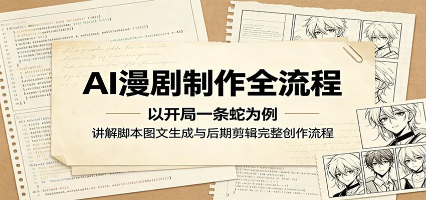 AI漫剧制作全流程：以开局一条蛇为例，讲解脚本图文生成与后期剪辑完整创作流程mc69.cn - 副业项目分享,互联网学习资源,考公考研资料,虚拟资料与创业思路天璇笔记网
