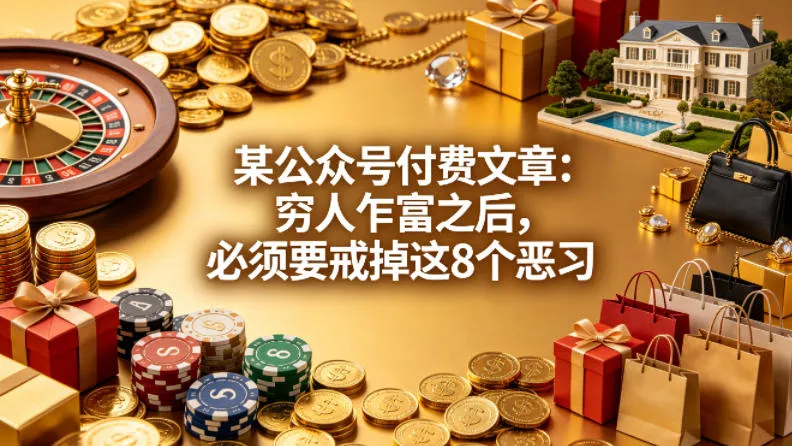某公众号付费文章：穷人乍富之后，必须要戒掉这8个恶习mc69.cn - 副业项目分享,互联网学习资源,考公考研资料,虚拟资料与创业思路天璇笔记网