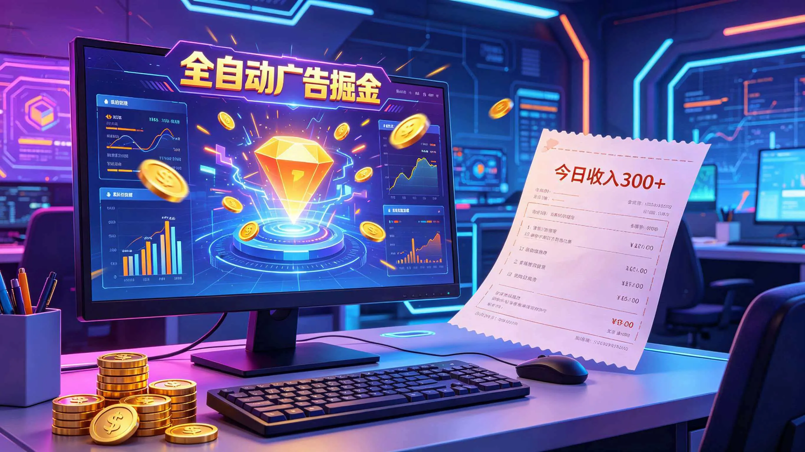 全自动广告掘金，日入300+。全程Ai自动化运行，解放双手，时间自由。收益稳定mc69.cn - 副业项目分享,互联网学习资源,考公考研资料,虚拟资料与创业思路天璇笔记网