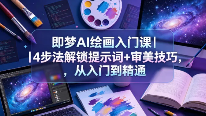 即梦AI绘画入门课｜4步法解锁提示词+审美技巧，从入门到精通mc69.cn - 副业项目分享,互联网学习资源,考公考研资料,虚拟资料与创业思路天璇笔记网