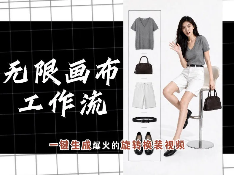 无限画布工作流，一键制作爆火的旋转换装视频，操作简单，零基础也能学会mc69.cn - 副业项目分享,互联网学习资源,考公考研资料,虚拟资料与创业思路天璇笔记网