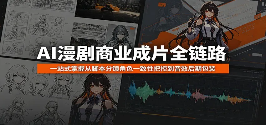AI漫剧商业成片全链路：一站式掌握从脚本分镜角色一致性把控到音效后期包装mc69.cn - 副业项目分享,互联网学习资源,考公考研资料,虚拟资料与创业思路天璇笔记网