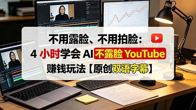 （19161期）不用露脸、不用拍脸：4 小时学会 AI 不露脸 YouTube 赚钱玩法【原创双语字幕】mc69.cn - 副业项目分享,互联网学习资源,考公考研资料,虚拟资料与创业思路天璇笔记网