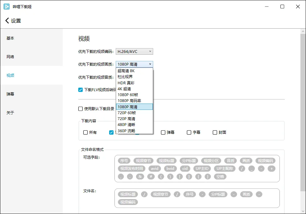 哔哩哔哩视频下载姬v1.0.22绿色版-趣奇资源网-第8张图片