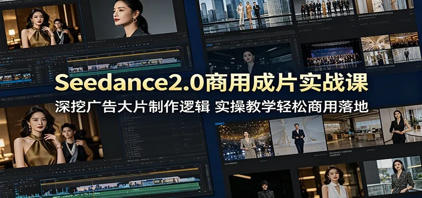 Seedance2.0商用成片实战课：深挖广告大片制作逻辑，实操教学轻松商用落地mc69.cn - 副业项目分享,互联网学习资源,考公考研资料,虚拟资料与创业思路天璇笔记网