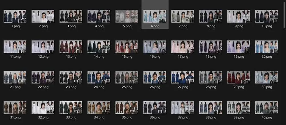 （19301期）200个仙侠玄幻仿真人素材◆10男主×10女主×180配角，4K资料卡+AI生图提示词，漫剧必备