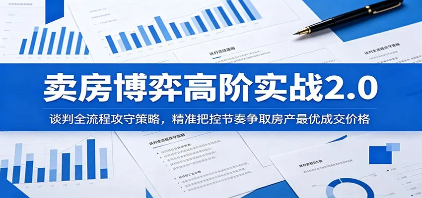 卖房博弈高阶实战2.0：谈判全流程攻守策略，精准把控节奏争取房产最优成交价格mc69.cn - 副业项目分享,互联网学习资源,考公考研资料,虚拟资料与创业思路天璇笔记网