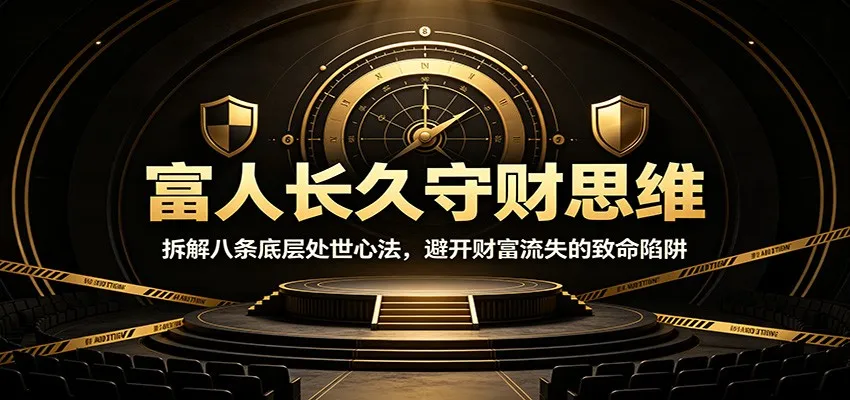 富人长久守财思维：拆解八条底层处世心法，避开财富流失的致命陷阱mc69.cn - 副业项目分享,互联网学习资源,考公考研资料,虚拟资料与创业思路天璇笔记网