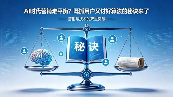 （18600期）AI时代营销难平衡？既抓用户又讨好算法的秘诀来了【原创双语字幕】mc69.cn - 副业项目分享,互联网学习资源,考公考研资料,虚拟资料与创业思路天璇笔记网