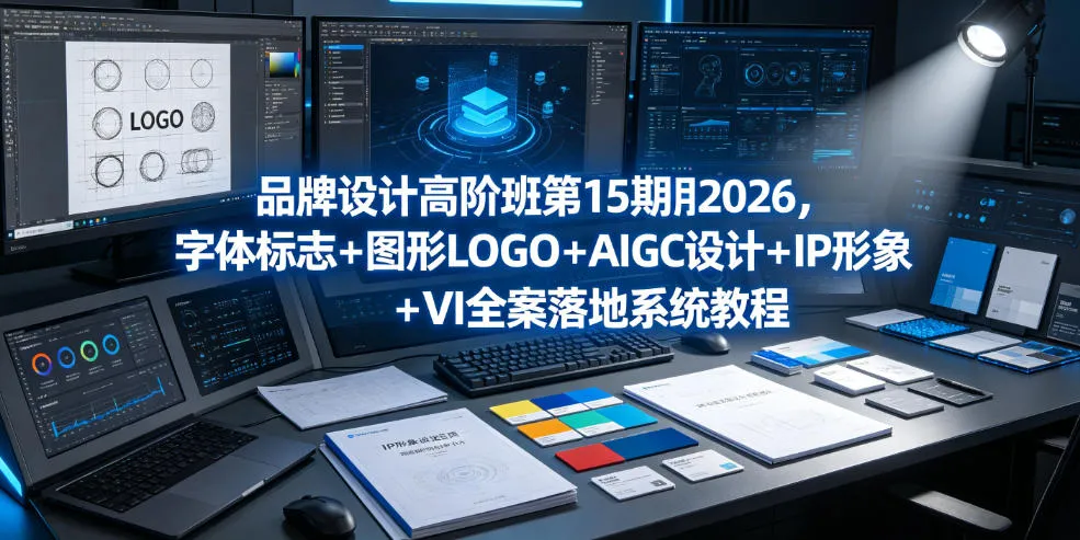 品牌设计高阶班第15期2026,字体标志+图形LOGO+AIGC设计+IP形象+VI全案落地系统教程 品牌设计高阶班第15期2026,字体标志+图形LOGO+AIGC设计+IP形象+VI全案落地系统教程
