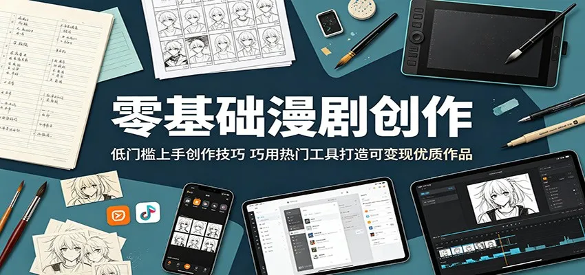 零基础漫剧创作：低门槛上手创作技巧，巧用热门工具打造可变现优质作品mc69.cn - 副业项目分享,互联网学习资源,考公考研资料,虚拟资料与创业思路天璇笔记网