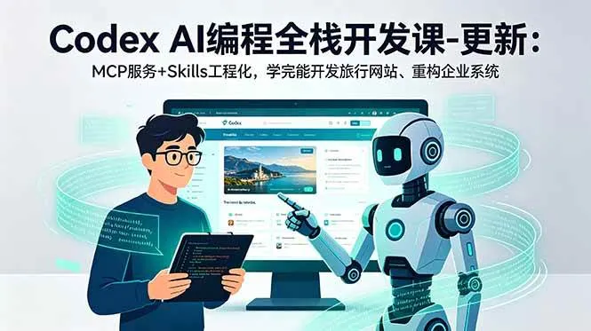 （18858期）Codex AI编程全栈开发课-更新：MCP服务+Skills工程化，学完能开发旅行网站、重构企业系统mc69.cn - 副业项目分享,互联网学习资源,考公考研资料,虚拟资料与创业思路天璇笔记网