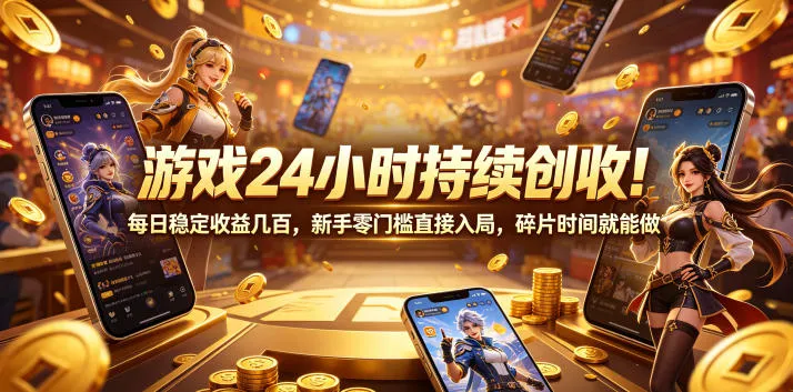 游戏24小时持续创收！每日稳定收益几百，新手零门槛直接入局，碎片时间就能做【揭秘】mc69.cn - 副业项目分享,互联网学习资源,考公考研资料,虚拟资料与创业思路天璇笔记网