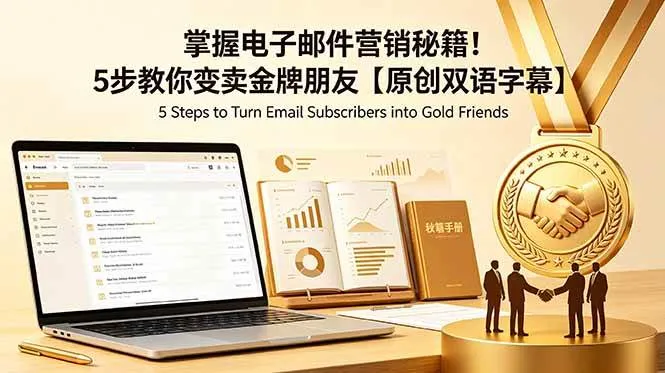 （18923期）掌握电子邮件营销秘籍！5步教你变卖金牌朋友【原创双语字幕】mc69.cn - 副业项目分享,互联网学习资源,考公考研资料,虚拟资料与创业思路天璇笔记网