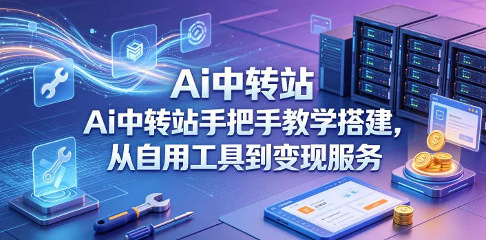 Ai中转站手把手教学搭建，从自用工具到变现服务mc69.cn - 副业项目分享,互联网学习资源,考公考研资料,虚拟资料与创业思路天璇笔记网
