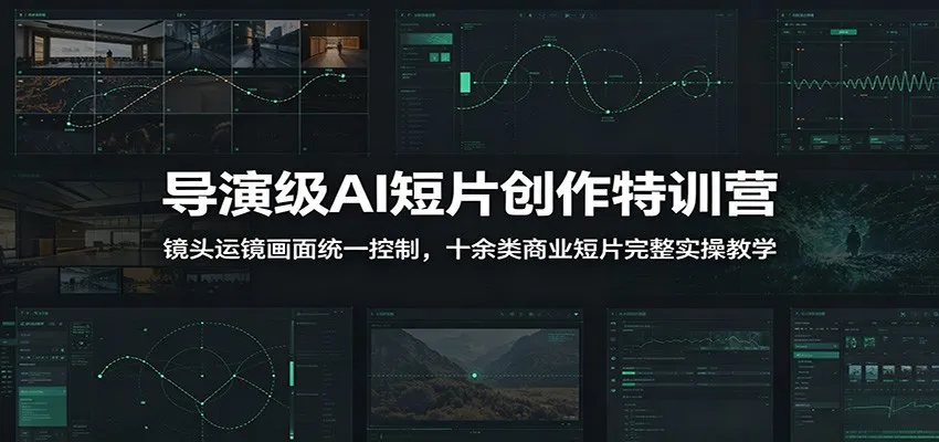 导演级AI短片创作特训营：镜头运镜画面统一控制，十余类商业短片完整实操教学（更新）mc69.cn - 副业项目分享,互联网学习资源,考公考研资料,虚拟资料与创业思路天璇笔记网