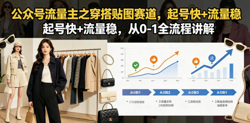 公众号流量主之穿搭贴图赛道，起号快+流量稳，从0-1全流程讲解mc69.cn - 副业项目分享,互联网学习资源,考公考研资料,虚拟资料与创业思路天璇笔记网