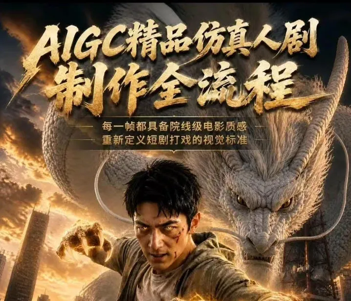 AIGC精品仿真人剧豢龙人全流程制作解析2026，国风仿真人创作+打斗剧情+人设编排，一站式AI短剧入门mc69.cn - 副业项目分享,互联网学习资源,考公考研资料,虚拟资料与创业思路天璇笔记网