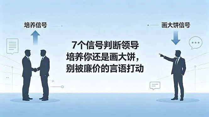 （18941期）付费文章：7个信号判断领导培养你还是画大饼，别被廉价的言语打动mc69.cn - 副业项目分享,互联网学习资源,考公考研资料,虚拟资料与创业思路天璇笔记网