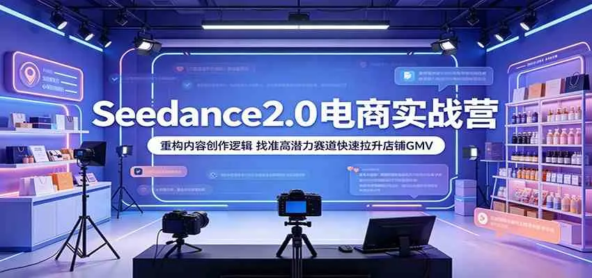 Seedance2.0电商实战营：重构内容创作逻辑，找准高潜力赛道快速拉升店铺GMVmc69.cn - 副业项目分享,互联网学习资源,考公考研资料,虚拟资料与创业思路天璇笔记网