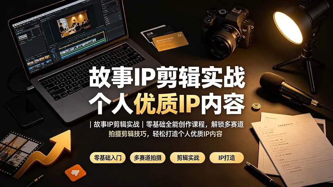 (19550期)故事IP剪辑实战|零基础全能创作课程,解锁多赛道拍摄剪辑技巧,轻松打造个人优质IP内容 (19550期)故事IP剪辑实战|零基础全能创作课程,解锁多赛道拍摄剪辑技巧,轻松打造个人优质IP内容