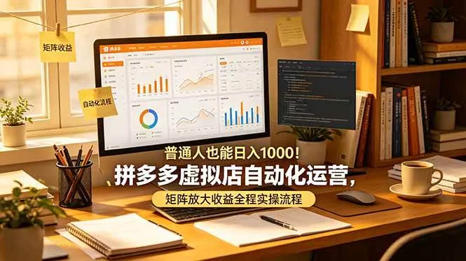 （19022期）普通人也能日入 1000！拼多多虚拟店自动化运营，矩阵放大收益全程实操流程mc69.cn - 副业项目分享,互联网学习资源,考公考研资料,虚拟资料与创业思路天璇笔记网