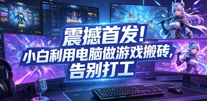 震撼首发！小白利用电脑做游戏搬砖，告别打工【揭秘】mc69.cn - 副业项目分享,互联网学习资源,考公考研资料,虚拟资料与创业思路天璇笔记网