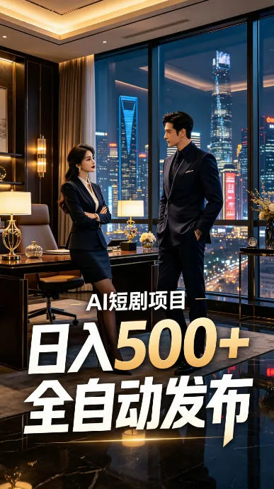 快手AI短剧自动发布，矩阵批量运营变现，轻资产副业项目，日入500+【揭秘】mc69.cn - 副业项目分享,互联网学习资源,考公考研资料,虚拟资料与创业思路天璇笔记网