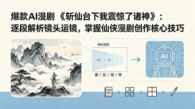 （18620期）爆款AI漫剧《斩仙台下我震惊了诸神》：逐段解析镜头运镜，掌握仙侠漫剧创作核心技巧mc69.cn - 副业项目分享,互联网学习资源,考公考研资料,虚拟资料与创业思路天璇笔记网