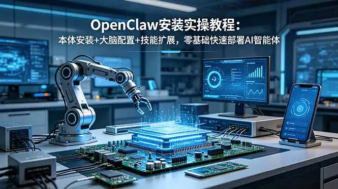 （18982期）OpenClaw安装实操教程：本体安装+大脑配置+技能扩展，零基础快速部署AI智能体mc69.cn - 副业项目分享,互联网学习资源,考公考研资料,虚拟资料与创业思路天璇笔记网