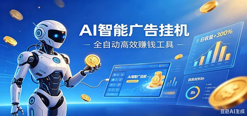 AI智能广告挂机,小白轻松上手,在家自动赚收益 AI智能广告挂机,小白轻松上手,在家自动赚收益
