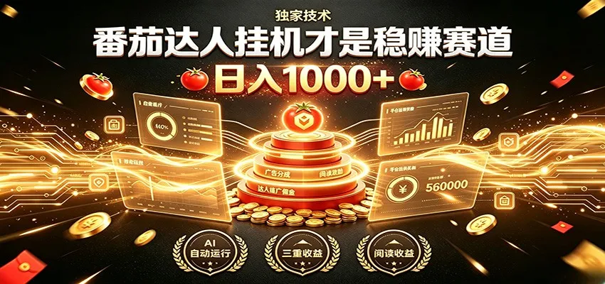 别再瞎找副业！番茄达人挂机才是稳赚赛道 日入1000+mc69.cn - 副业项目分享,互联网学习资源,考公考研资料,虚拟资料与创业思路天璇笔记网