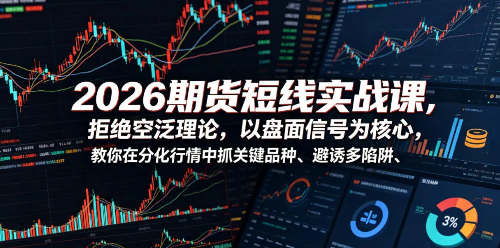 2026期货短线实战课，拒绝空泛理论，以盘面信号为核心，教你在分化行情中抓关键品种、避诱多陷阱mc69.cn - 副业项目分享,互联网学习资源,考公考研资料,虚拟资料与创业思路天璇笔记网