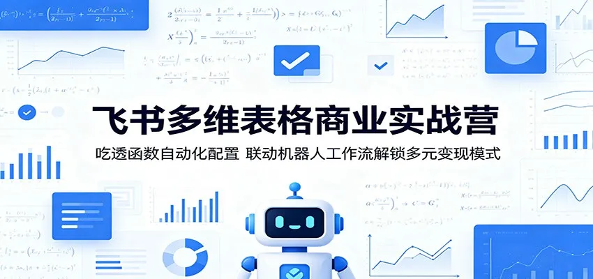 飞书多维表格商业实战营：吃透函数自动化配置，联动机器人工作流解锁多元变现模式mc69.cn - 副业项目分享,互联网学习资源,考公考研资料,虚拟资料与创业思路天璇笔记网