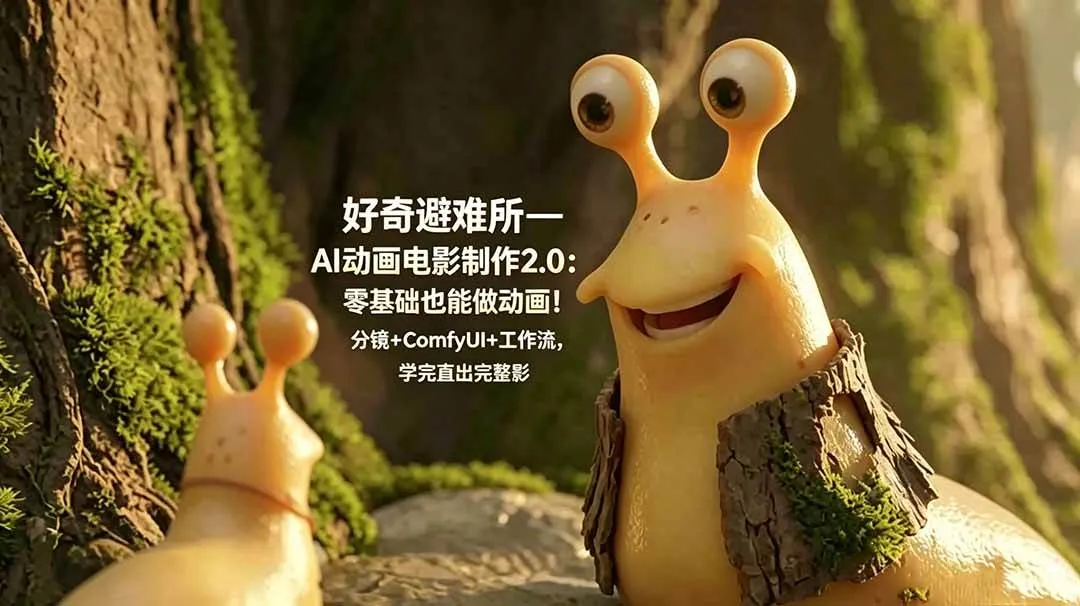 （18924期）好奇避难所—AI动画电影制作2.0：零基础也能做动画！分镜+ComfyUI+工作流，学完直出完整影片mc69.cn - 副业项目分享,互联网学习资源,考公考研资料,虚拟资料与创业思路天璇笔记网