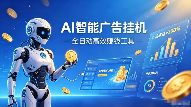 AI智能广告挂G,在家自动賺收益,全程无需人工操作、不用直播、不用拉人【揭秘】 AI智能广告挂G,在家自动賺收益,全程无需人工操作、不用直播、不用拉人【揭秘】