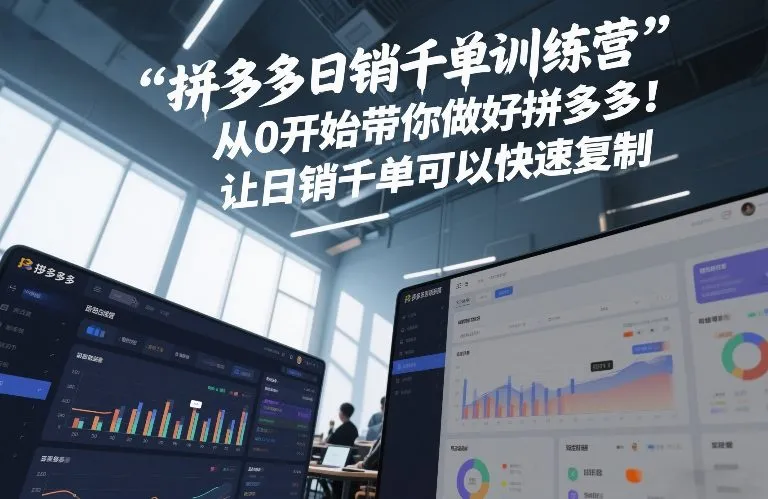 拼多多日销千单训练营，从0开始带你做好拼多多，让日销千单可以快速复制(更新26年4月)mc69.cn - 副业项目分享,互联网学习资源,考公考研资料,虚拟资料与创业思路天璇笔记网