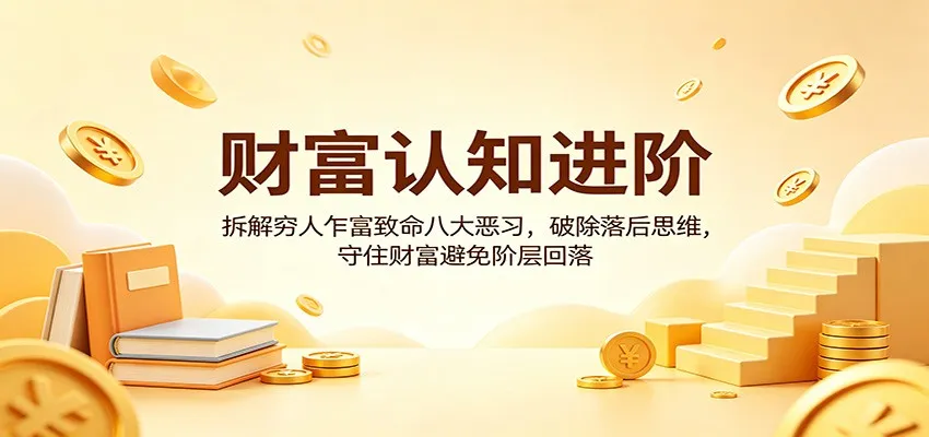 财富认知进阶：拆解穷人乍富致命八大恶习，破除落后思维，守住财富避免阶层回落mc69.cn - 副业项目分享,互联网学习资源,考公考研资料,虚拟资料与创业思路天璇笔记网