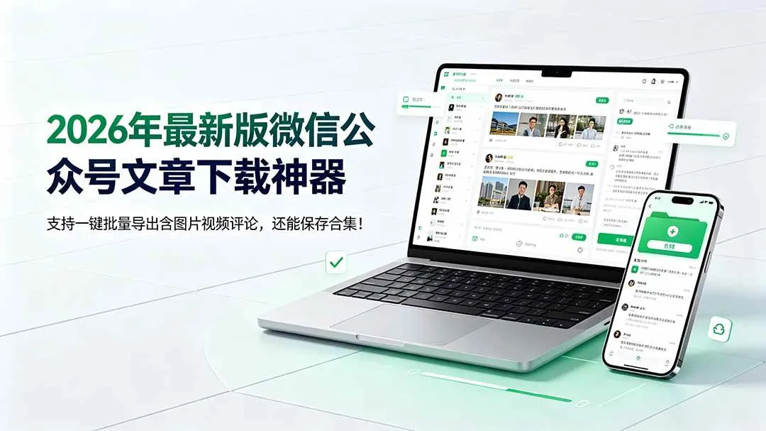 （19486期）2026年最新版微信公众号文章下载神器，支持一键批量导出含图片视频评论，还能保存合集！mc69.cn - 副业项目分享,互联网学习资源,考公考研资料,虚拟资料与创业思路天璇笔记网