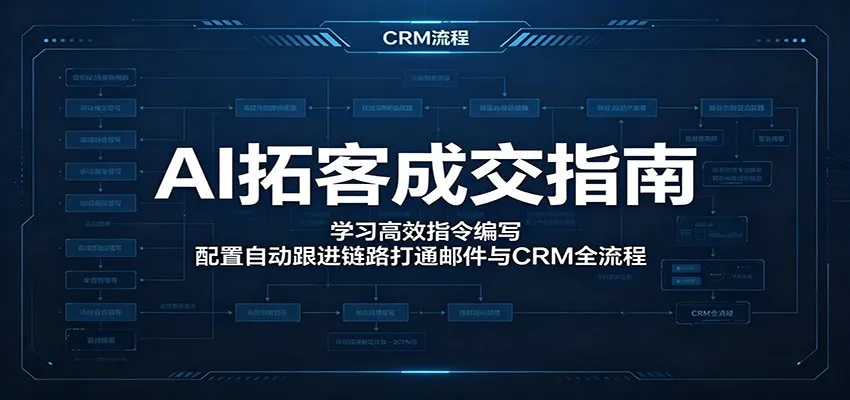 AI拓客成交指南：学习高效指令编写，配置自动跟进链路打通邮件与CRM全流程mc69.cn - 副业项目分享,互联网学习资源,考公考研资料,虚拟资料与创业思路天璇笔记网