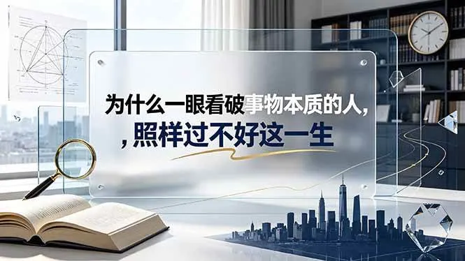 （19165期）付费文章：为什么一眼看破事物本质的人，照样过不好这一生mc69.cn - 副业项目分享,互联网学习资源,考公考研资料,虚拟资料与创业思路天璇笔记网