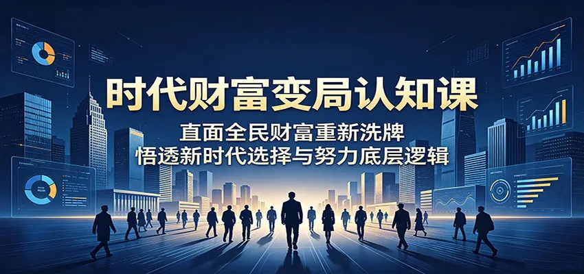 时代财富变局认知课:直面全民财富重新洗牌,悟透新时代选择与努力底层逻辑 时代财富变局认知课:直面全民财富重新洗牌,悟透新时代选择与努力底层逻辑