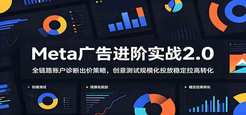 Meta广告进阶实战2.0：全链路账户诊断出价策略，创意测试规模化投放稳定拉高转化mc69.cn - 副业项目分享,互联网学习资源,考公考研资料,虚拟资料与创业思路天璇笔记网