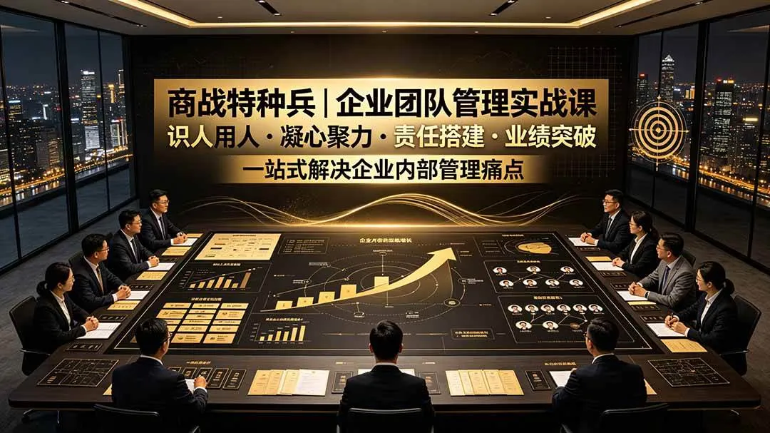 （19534期）商战特种兵｜企业团队管理实战课：识人用人｜凝心聚力｜责任搭建｜业绩突破，一站式解决企业内部管理痛点mc69.cn - 副业项目分享,互联网学习资源,考公考研资料,虚拟资料与创业思路天璇笔记网