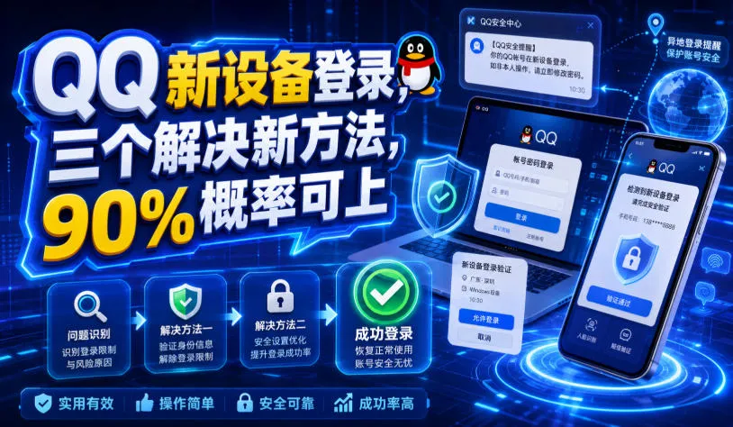 QQ新设备登录，三个解决新方法，90%概率可上mc69.cn - 副业项目分享,互联网学习资源,考公考研资料,虚拟资料与创业思路天璇笔记网