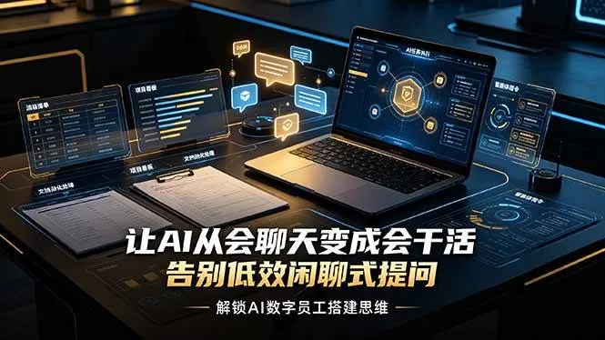(19130期)让AI从会聊天变成会干活,告别低效闲聊式提问,解锁AI数字员工搭建思维 (19130期)让AI从会聊天变成会干活,告别低效闲聊式提问,解锁AI数字员工搭建思维